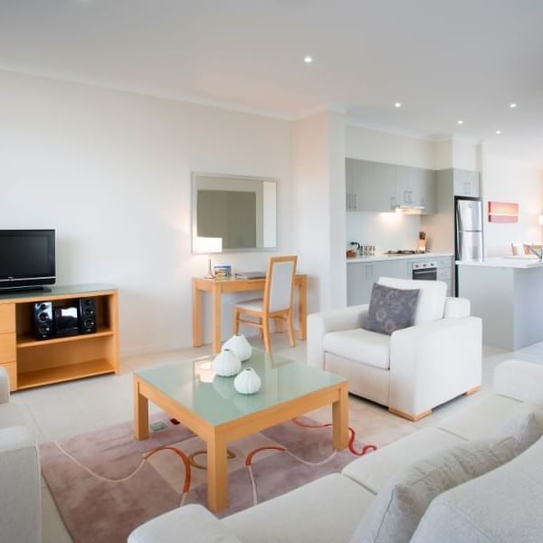 Three bedroom apartment setup at Mercure Kooindah Waters