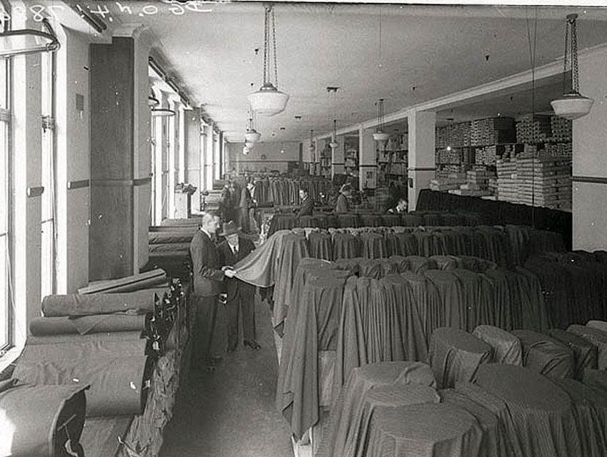 Old image of a Fabric shop near The Grace Sydney