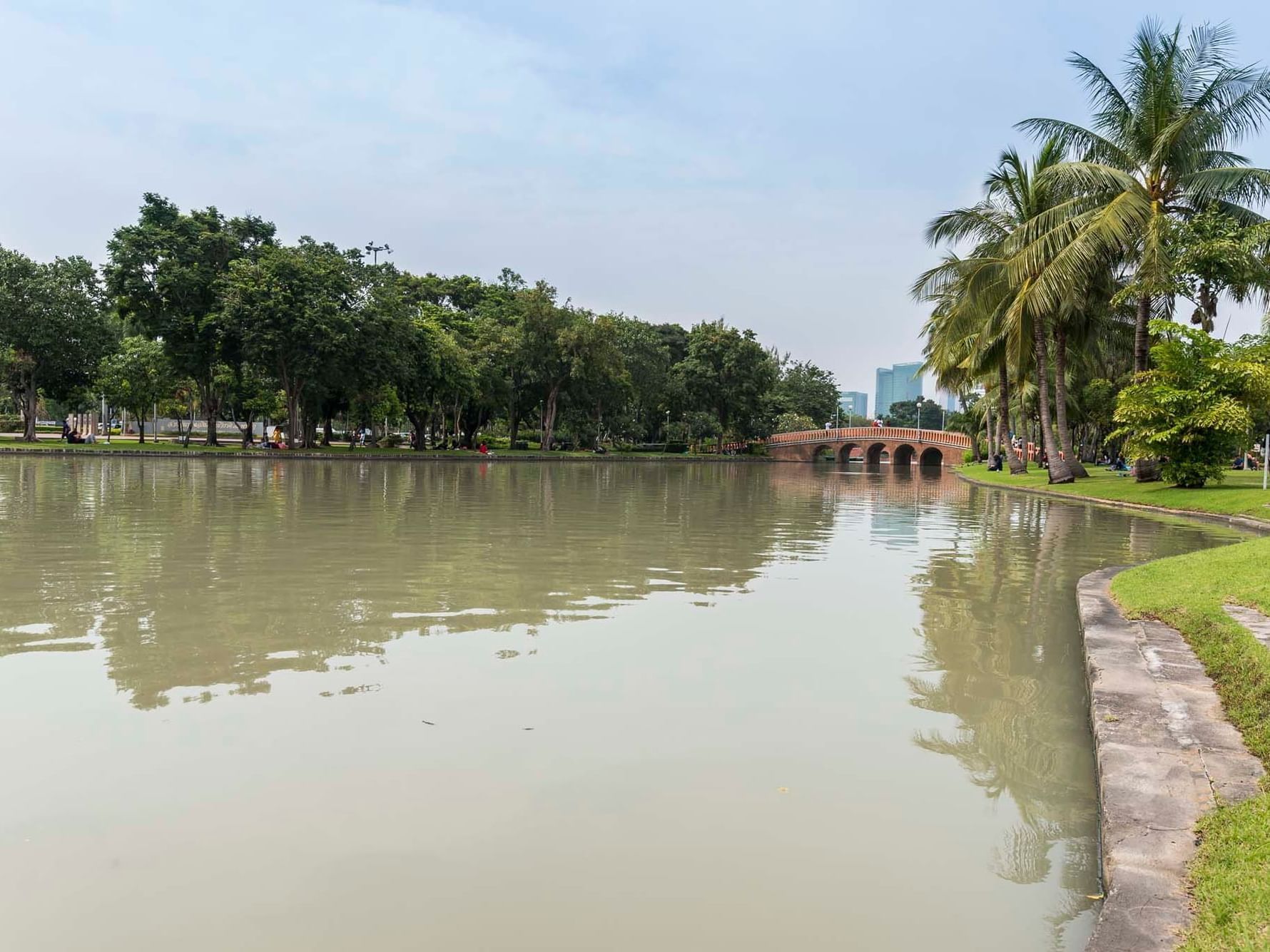 Lake area in Chatuchak Park near Chatrium Grand Bangkok