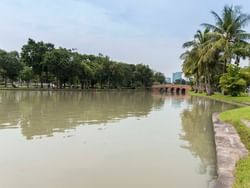 Lake area in Chatuchak Park near Chatrium Grand Bangkok