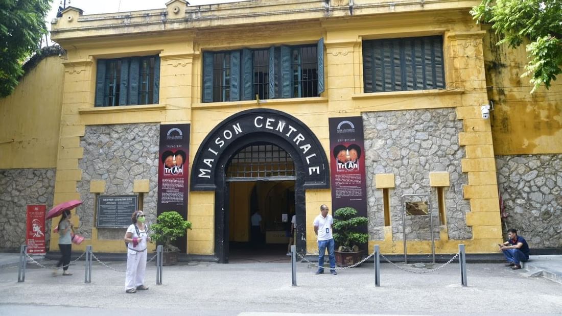 Exterior view of Hoa Lo Prison Relic entrance near Sunway Hotel Hanoi