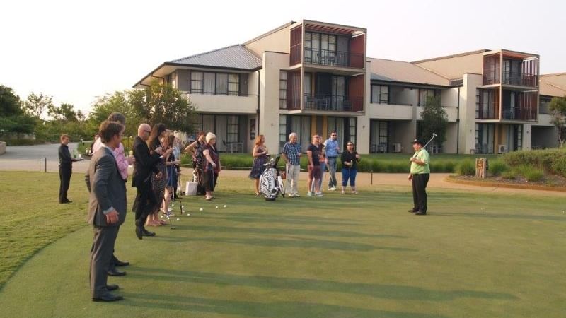 People having a golf session at Mercure Kooindah Waters