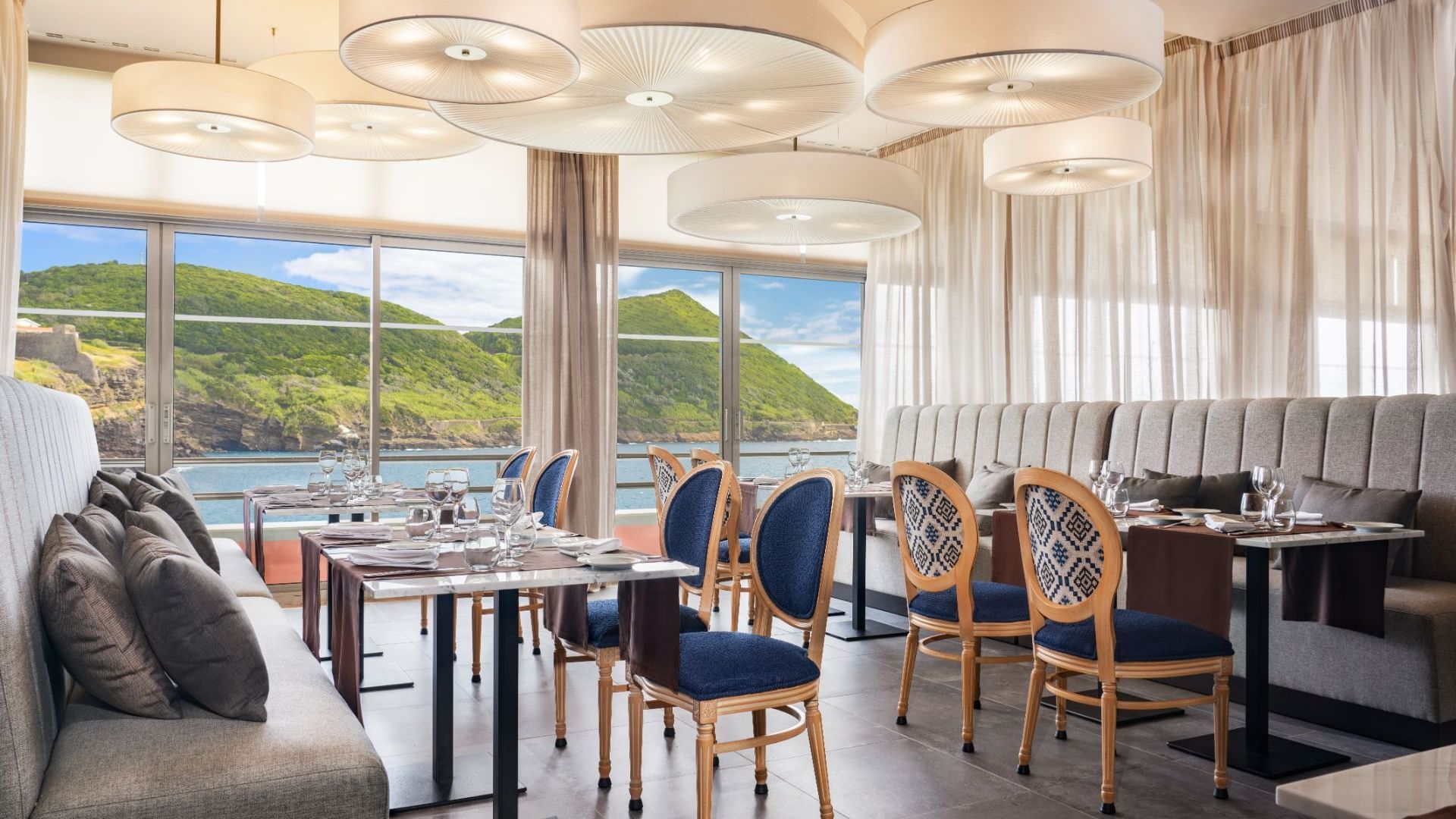 Dining table set-up in Monte Brasil Restaurant at Terceira Mar Hotel