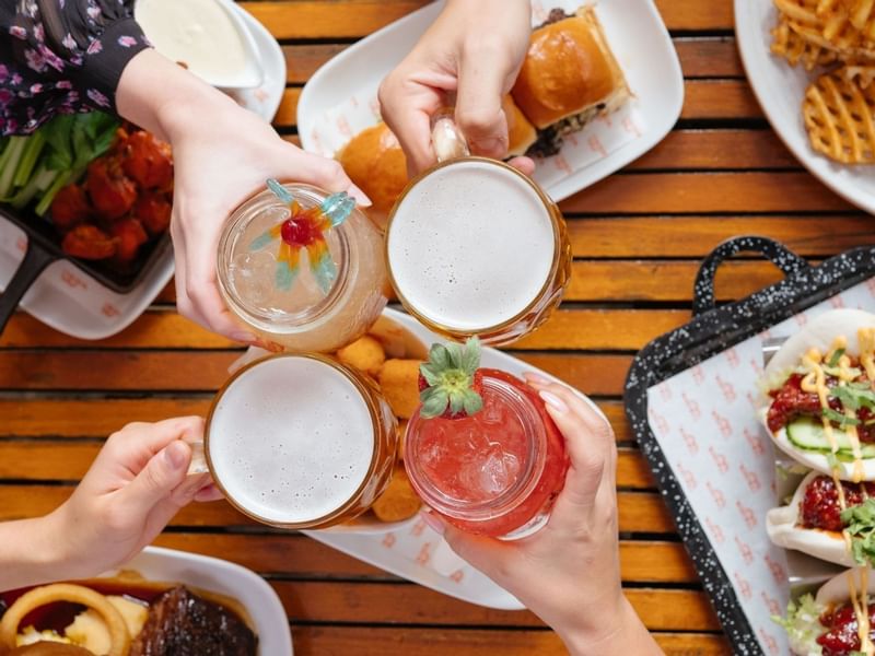 Juices & dishes in The Merrywell at Crown Metropol Melbourne