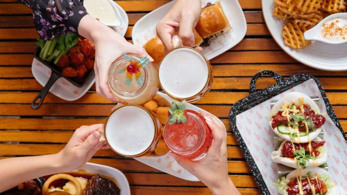 Juices & dishes in The Merrywell at Crown Metropol Melbourne