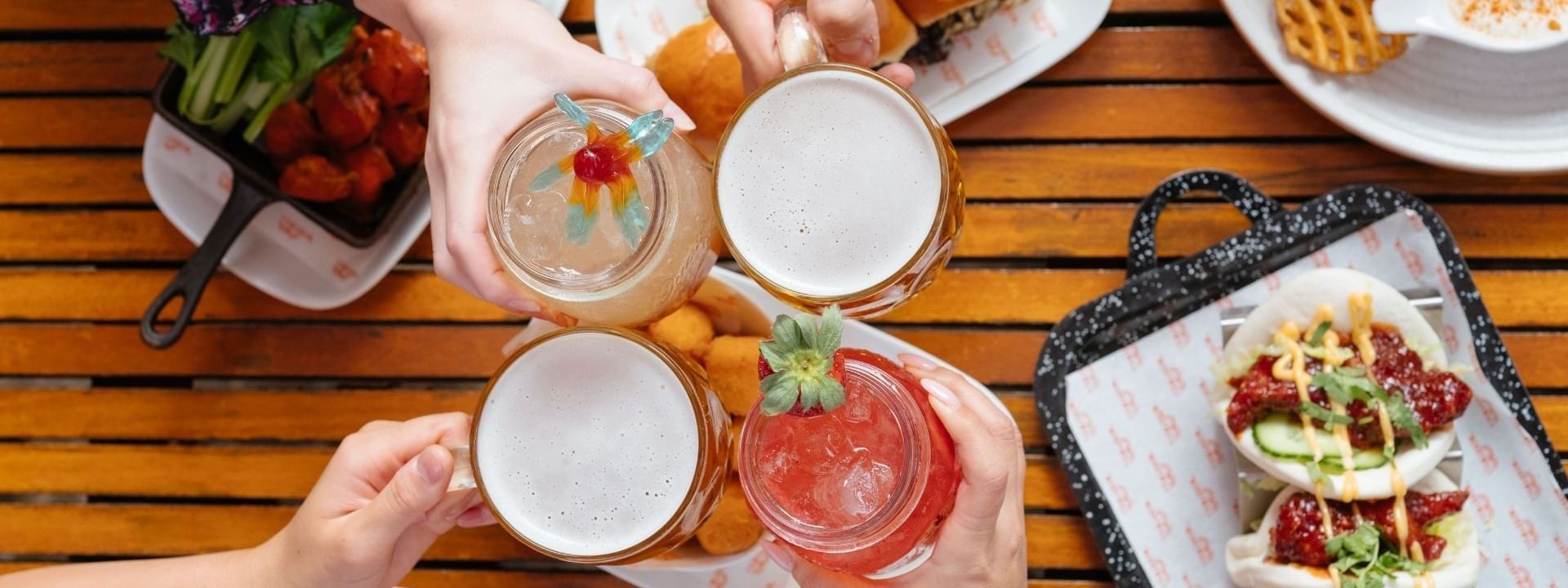 Juices & dishes in The Merrywell at Crown Metropol Melbourne