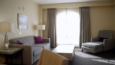 Legacy Suite living area at Grand Legacy at The Park Anaheim.