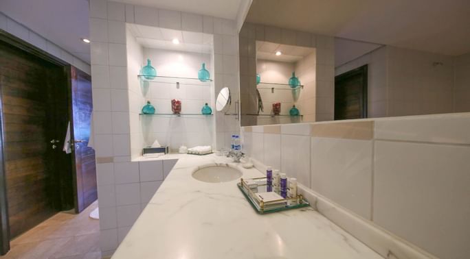 Vanity in the Presidential Suite at Dar Es Saalam Serena Hotel