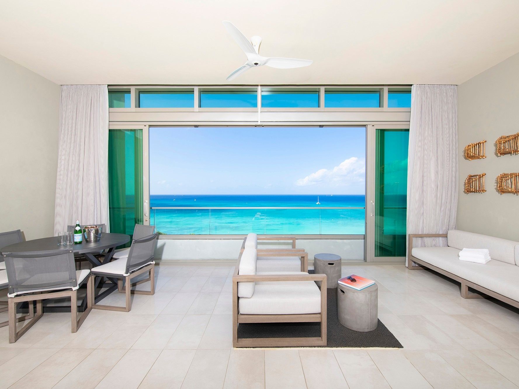 Luxury 4-bedroom room with ocean view at Seafire Residences in Grand Cayman.