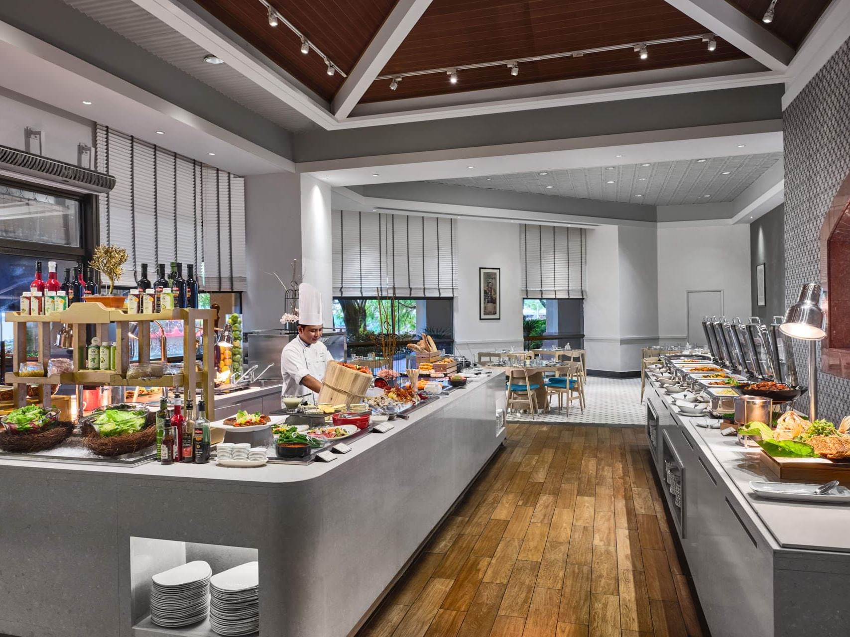 Chef in buffet of Ellenborough Market Cafe at Paradox Singapore