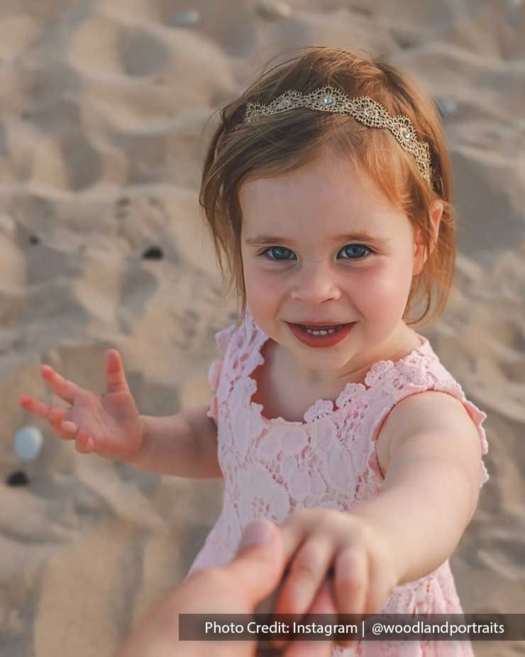 A Little Girl At The Beach