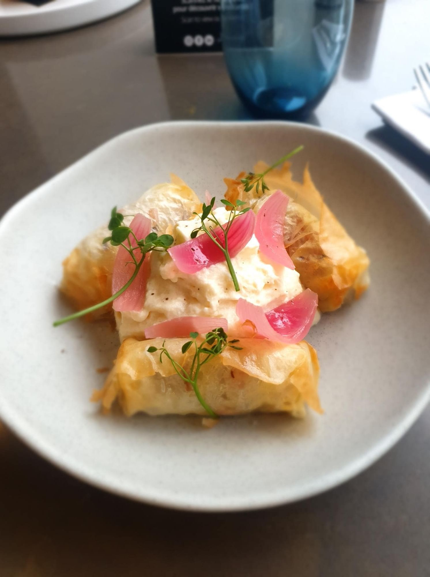 Plat raffiné servi au restaurant de l'Oceania Brest Centre
