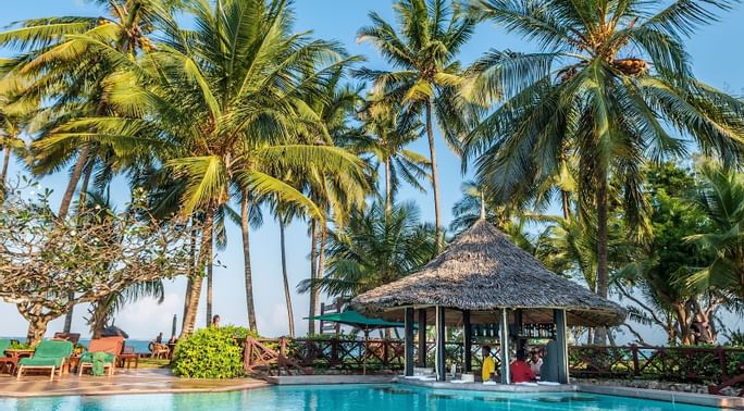 Swim-up pool bar at Serena Beach Resort & Spa