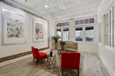 Lounge area in the Lobby seating area at La Galerie Hotel