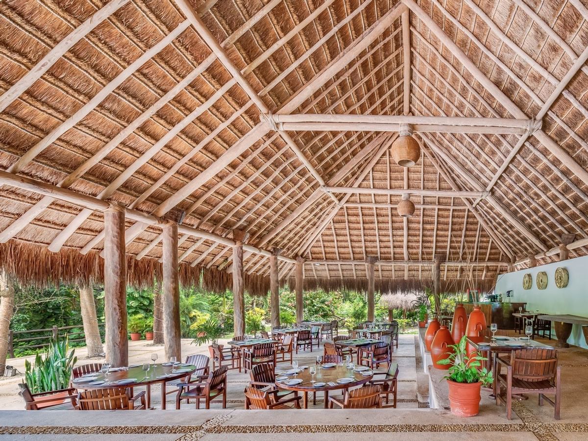 Indoor dining area at La Palapa in The Explorean Kohunlich