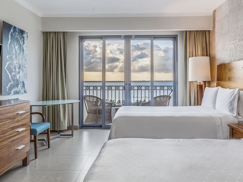 2 double beds of Premium Sunset View at Fiesta Americana Hotel