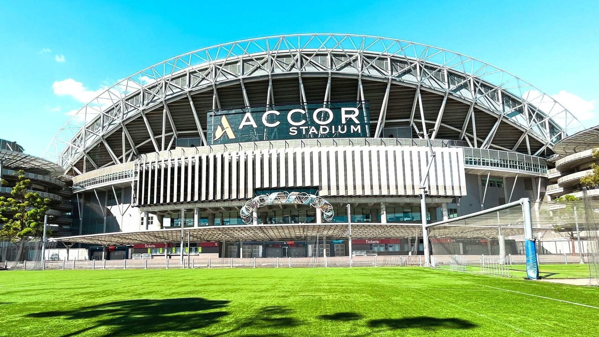 Exterior view of Accor Stadium near Novotel Sydney Olympic Park