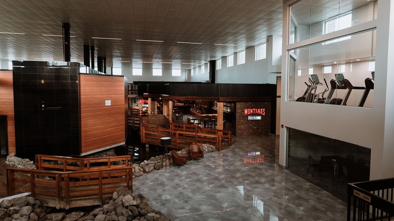 atrium of Coast Nisku Inn and Conference Center with Montanas and Fintess Centre