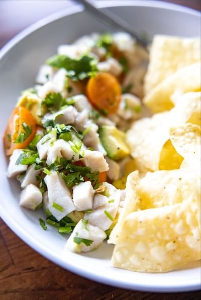 Jose Restaurant seafood salad with tomatoes and cilantro at Elevation Resort Spa