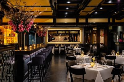 Dining & Bar area in Philippe Downtown at Dream Downtown NYC