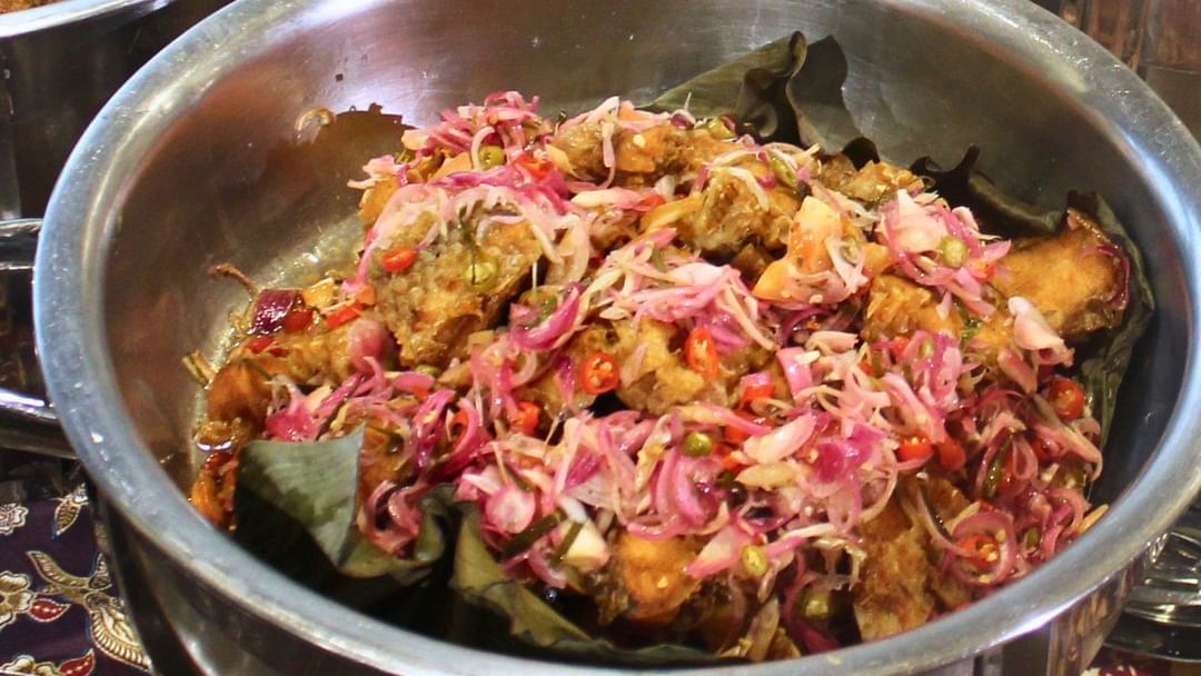 Close-up of a dish served in the Santapan Nusantara Putra buffet at Sunway Putra Hotel