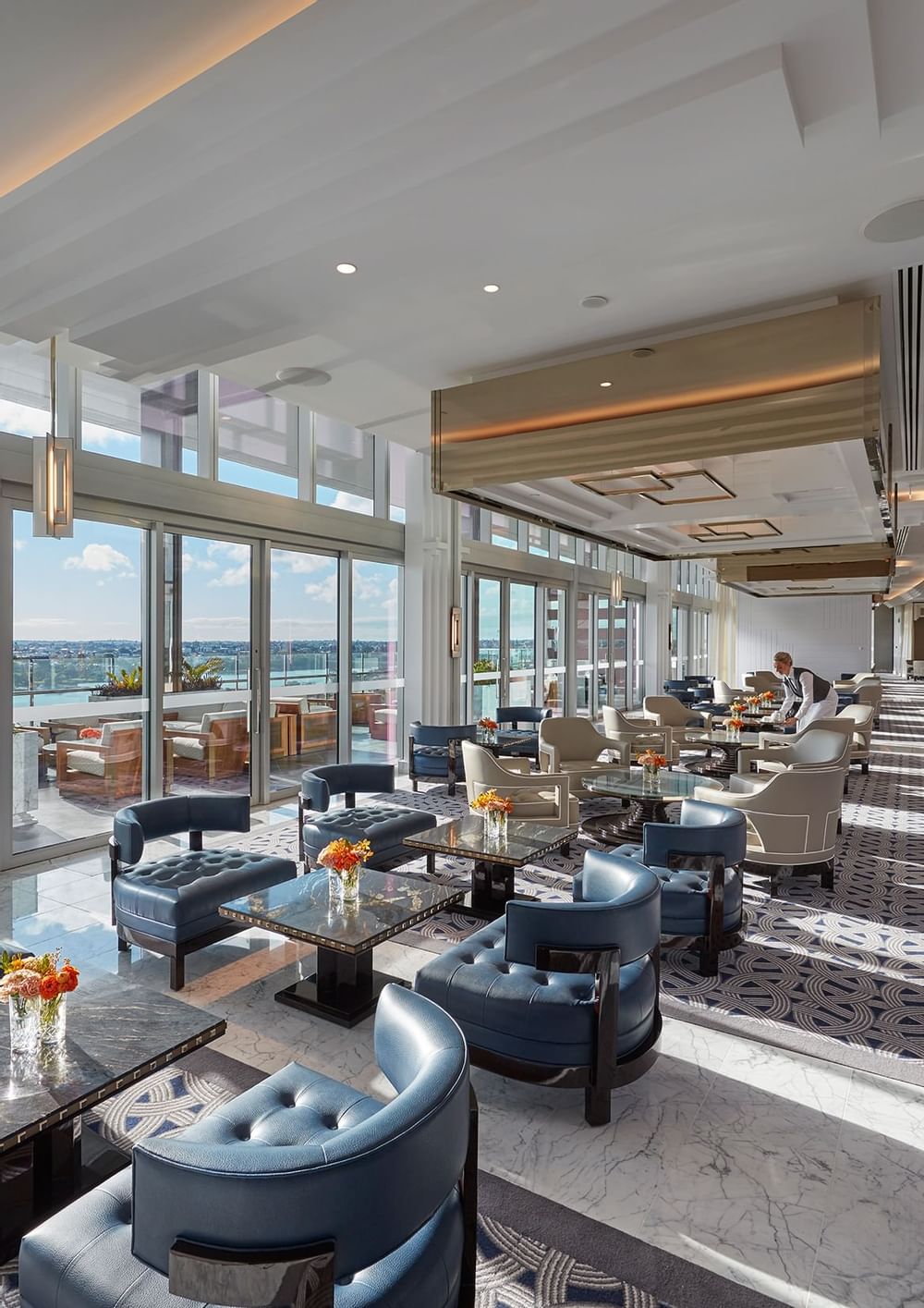 Dining & lounge area with a nice view at Crown Hotel Perth