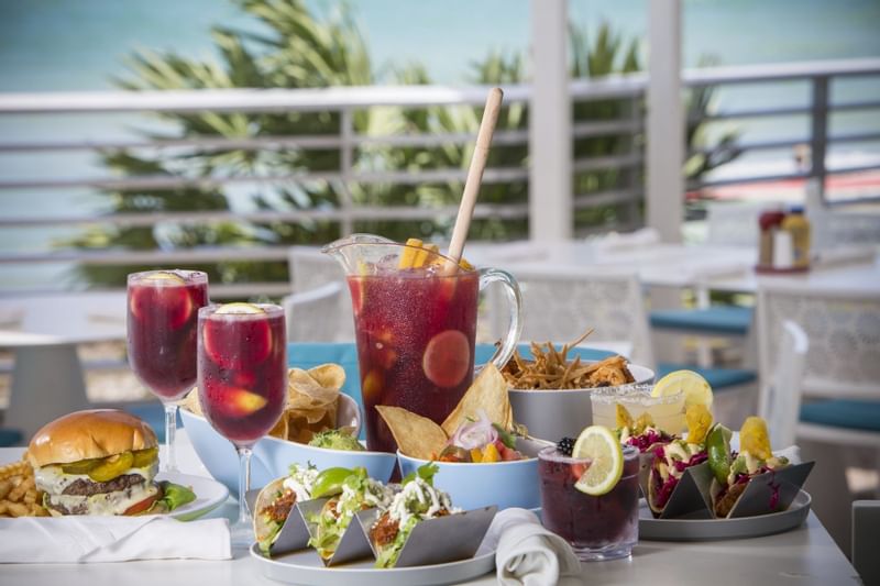 Food and Drinks served in Playa at The Diplomat Resort