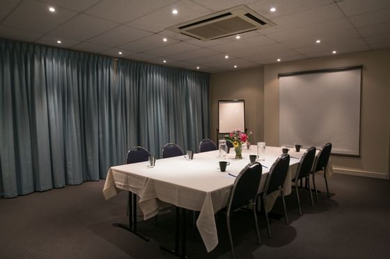 Conference set-up in a meeting room at Nesuto Hotels