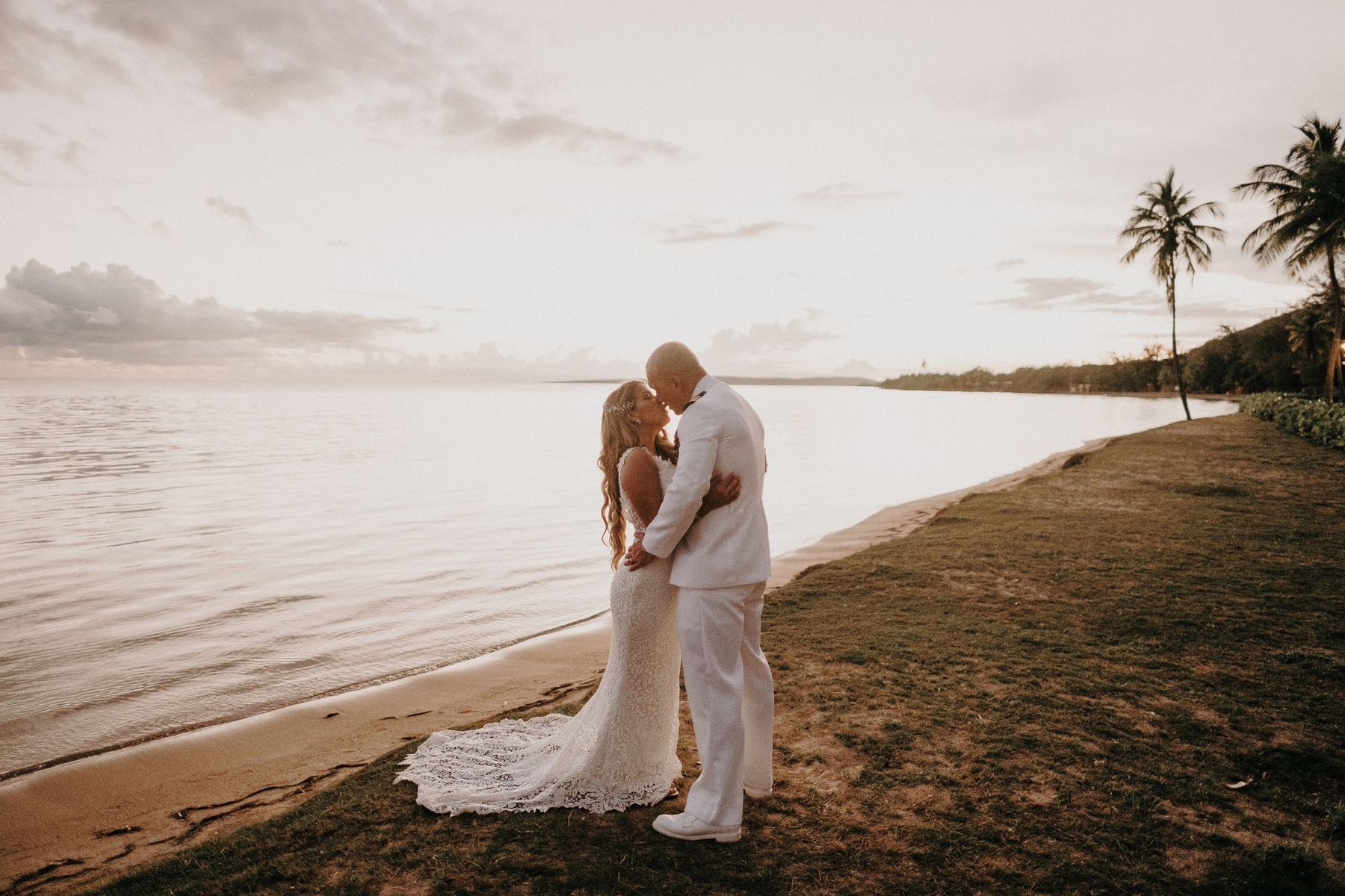 Married couple photoshoot on beach at Copamarina Weddings