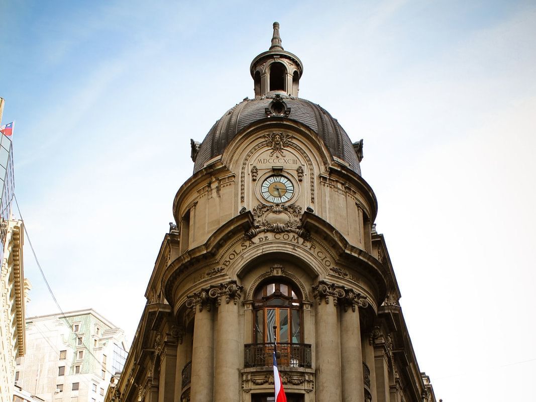 Exterior, Santiago Stock Exchange, Hotel Plaza San Francisco