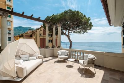 Terrace in Extasis Room at Sublimis Boutique Hotel Camogli