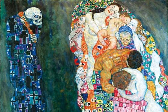 Painting by Gustav Klimt The Death and Life