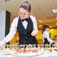 A lady waiter arranging desserts at The Royal Riviera Hotel
