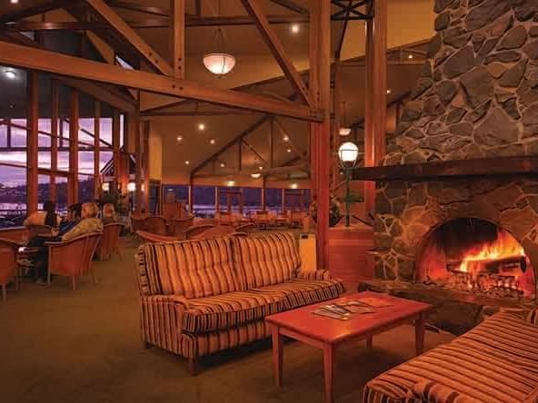 Interior view of Hazards Bar & Lounge at Freycinet Lodge