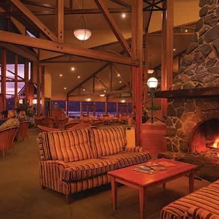 Interior view of Hazards Bar & Lounge at Freycinet Lodge