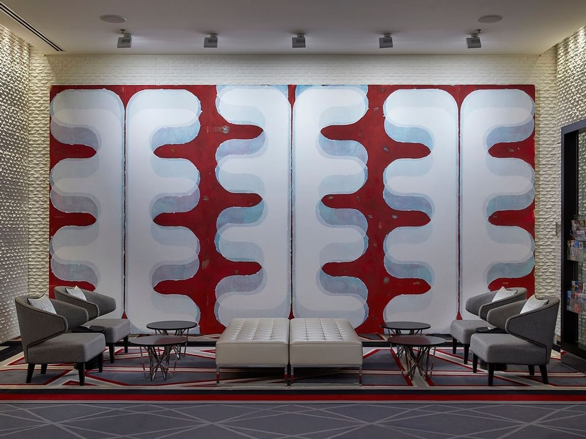 Interior of the lounge area at Crown Promenade Melbourne