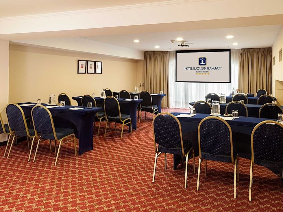 Classroom setup in Ebro Room at Hotel Plaza San Francisco