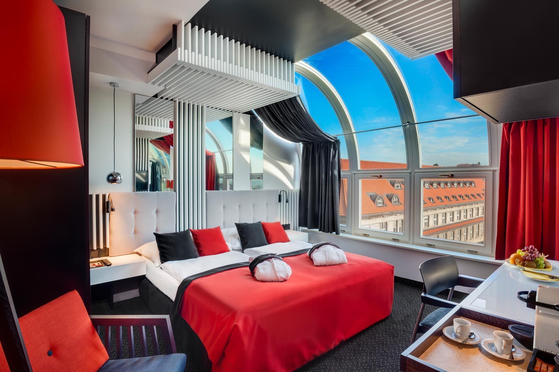 Superior Room with Panoramic Window at Hotel Clement Prague