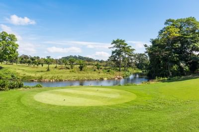 Small lake by the golf course at Chatrium Golf Resort Soi Dao
