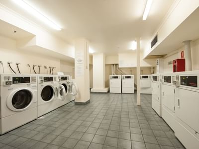 Laundry room at UniLodge on Flinders