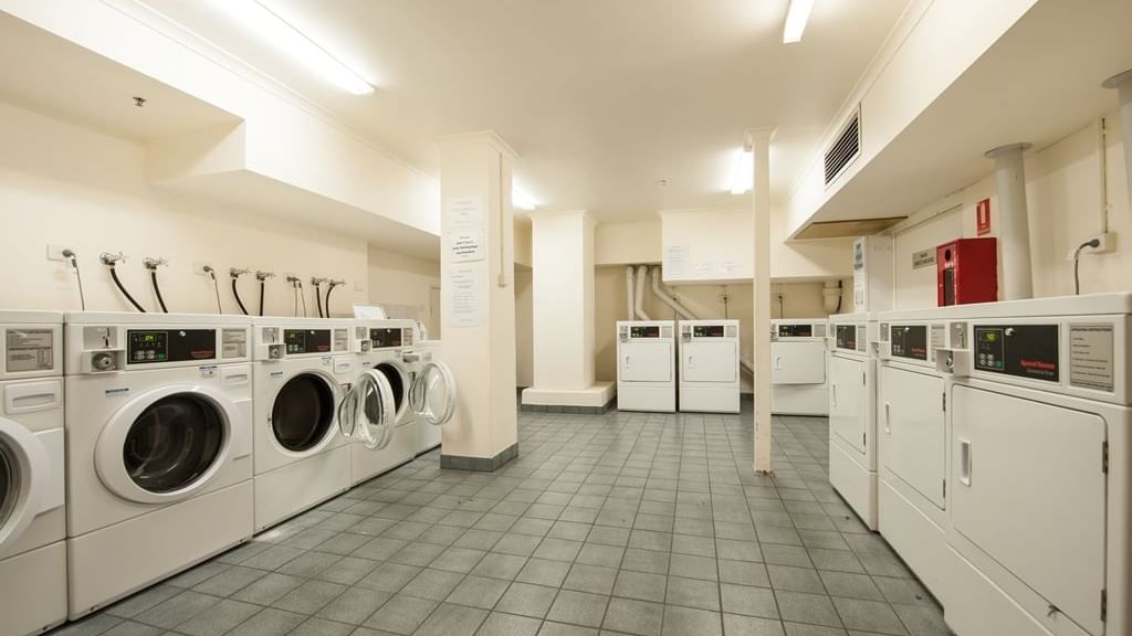 Laundry room at UniLodge on Flinders