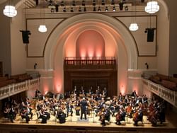 An orchestra in Cadogan hall near Sloane Square Hotel