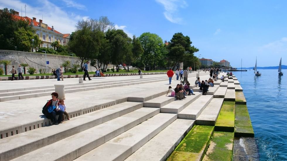 The Zadar Sea Organ near  Falkensteiner Hotels and Residences