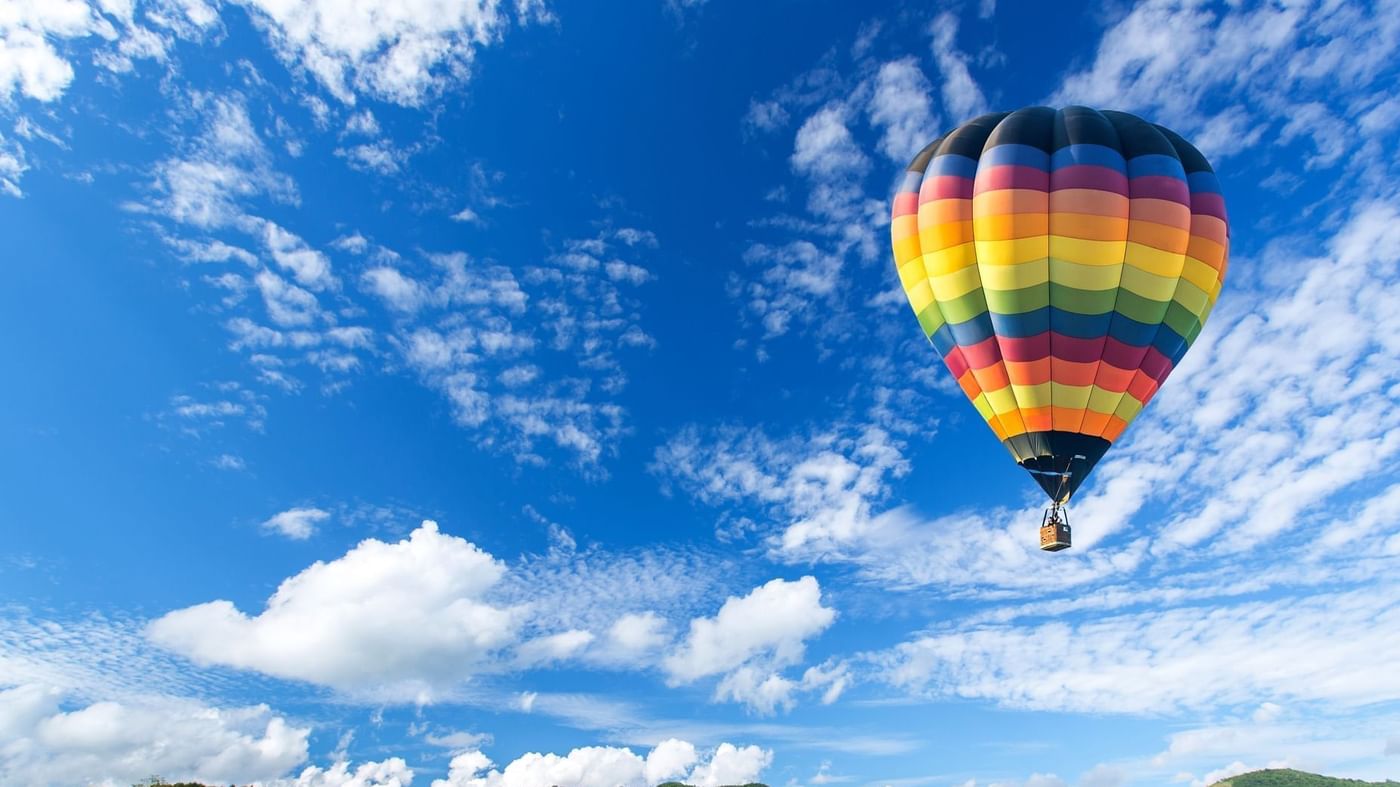 Hot air balloon in the sky near Fiesta Americana Travelty