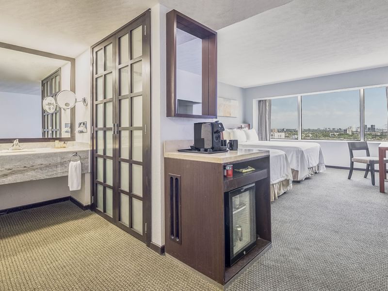Standard Room, 2 Double bedroom & vanity at FA Hotels & Resorts
