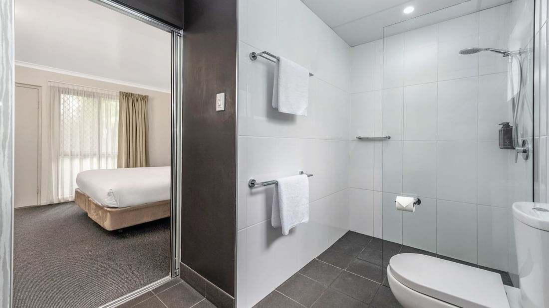 Modern expansive bathrooms and LED lighting throughout