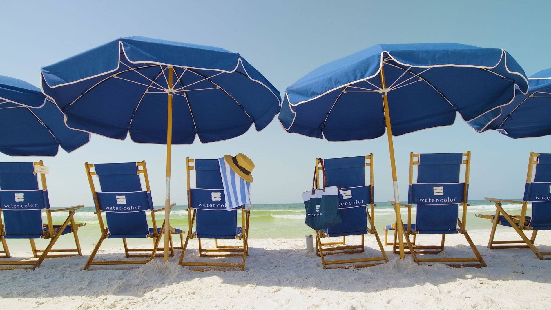 beach chair setup watercolor