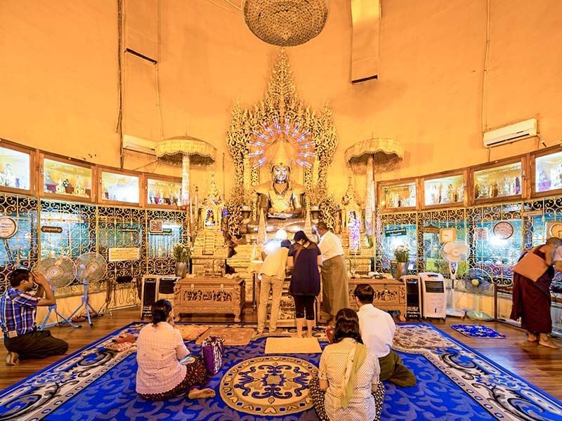 Inside of Kabar Aye Pagoda near Chatrium Hotel Royal Lake Yangon