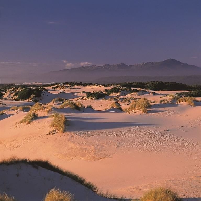 Landscape view of the Sandy desert near Strahan Village Hotel