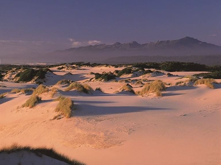 Landscape view of the Sandy desert near Strahan Village Hotel
